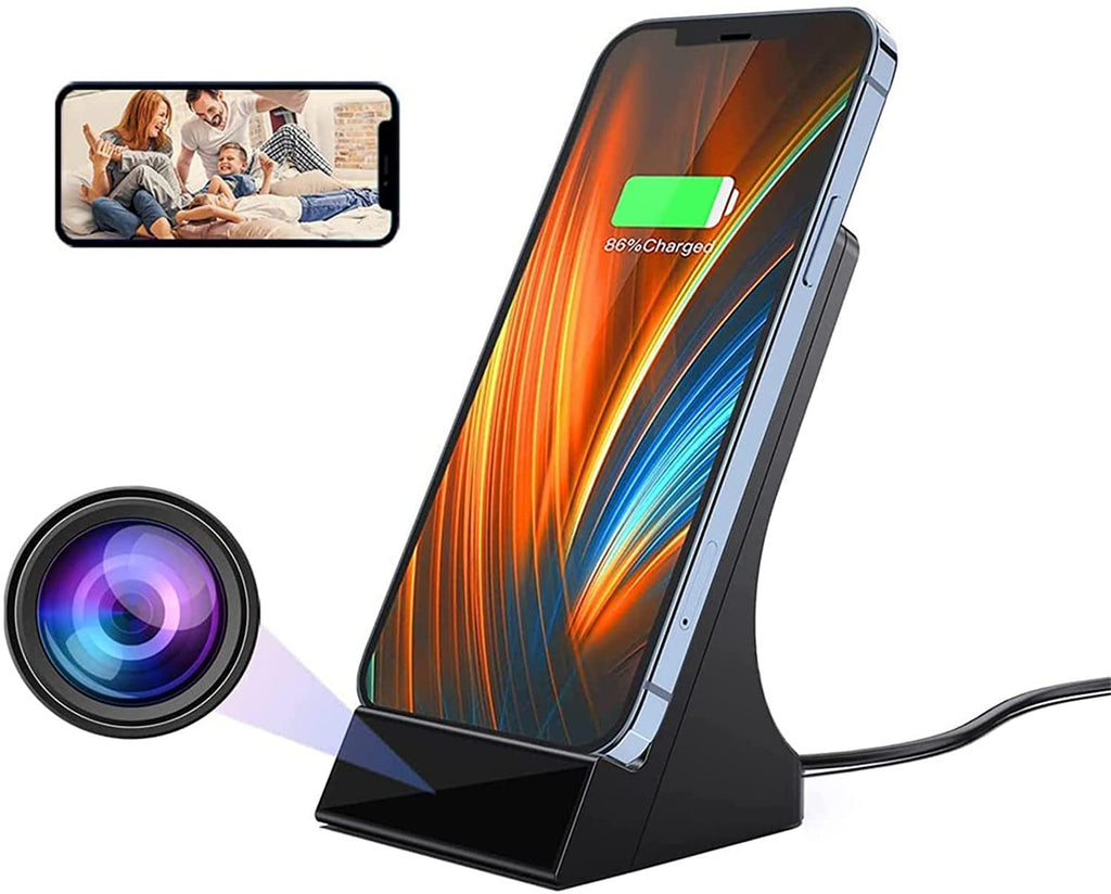 Lizvie Wireless Charger with 1080P HD Spy Hidden Camera - Myhiddeneyes