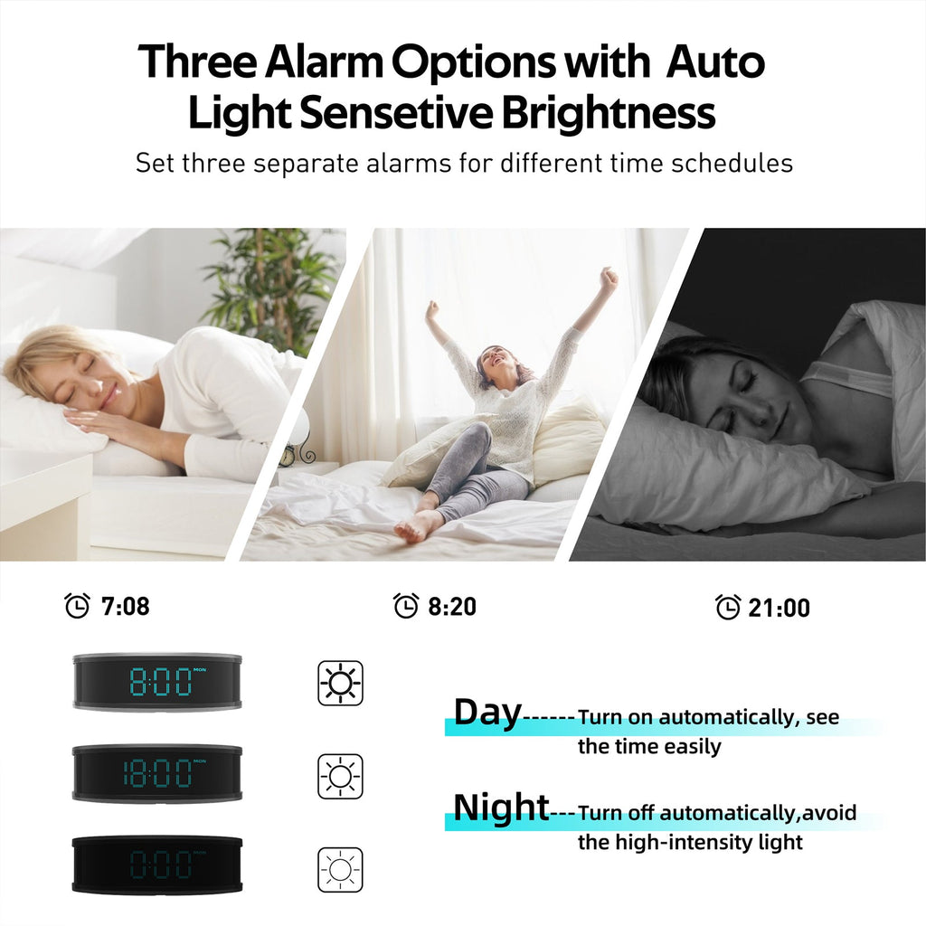 Alarm Clock + 15W Fast Wireless Charger with 1080P Spy Hidden Camera - Myhiddeneyes