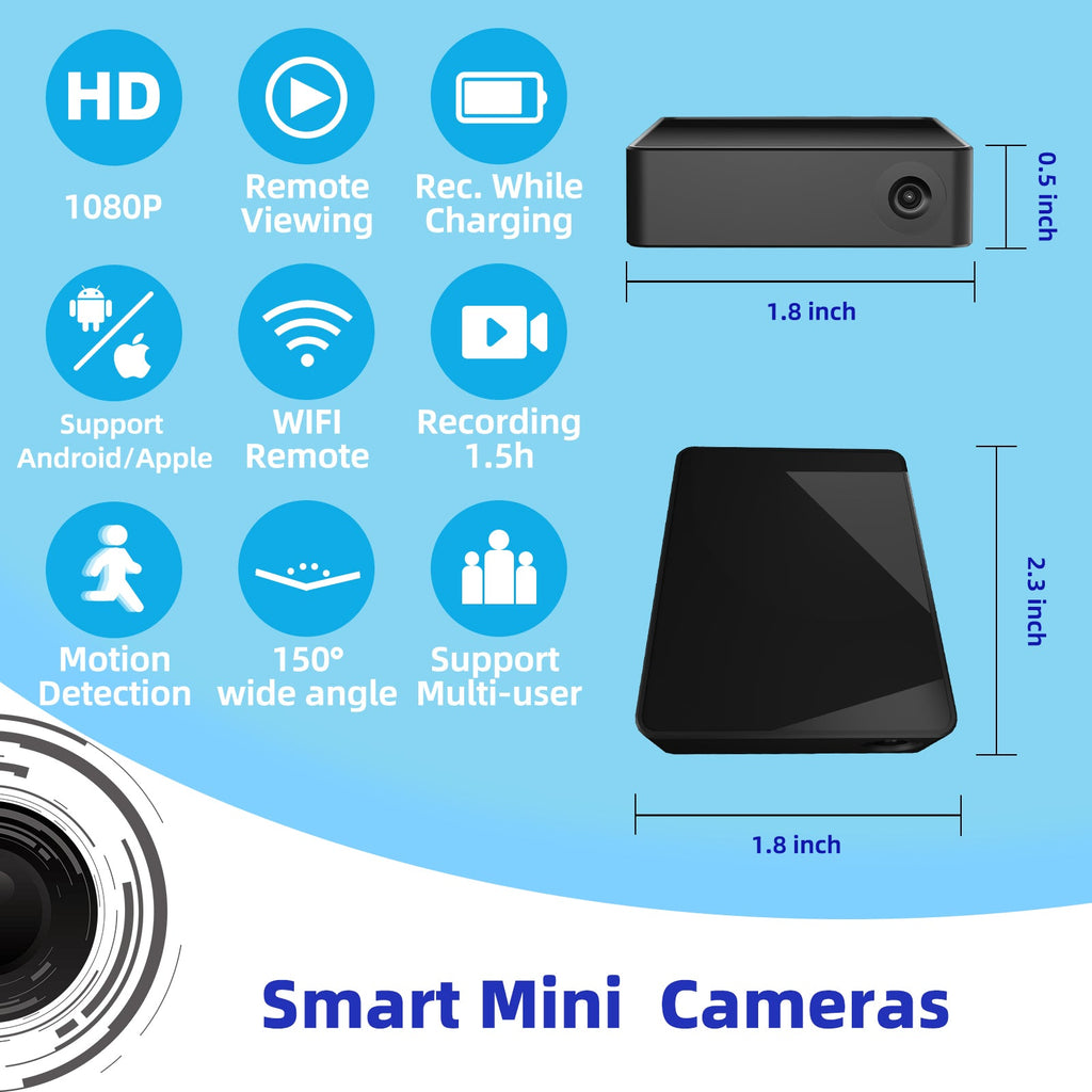 LIZVIE Wireless Small Home Camera with Motion Detection, Wireless APP Real Time View-M2 - Myhiddeneyes