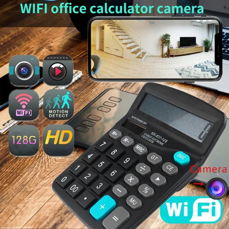 1080P Ultra HD Mini Camera Camera with WiFi Office Calculator Camera Home Security DVR IP Surveillance Camera Nanny Cam - Myhiddeneyes