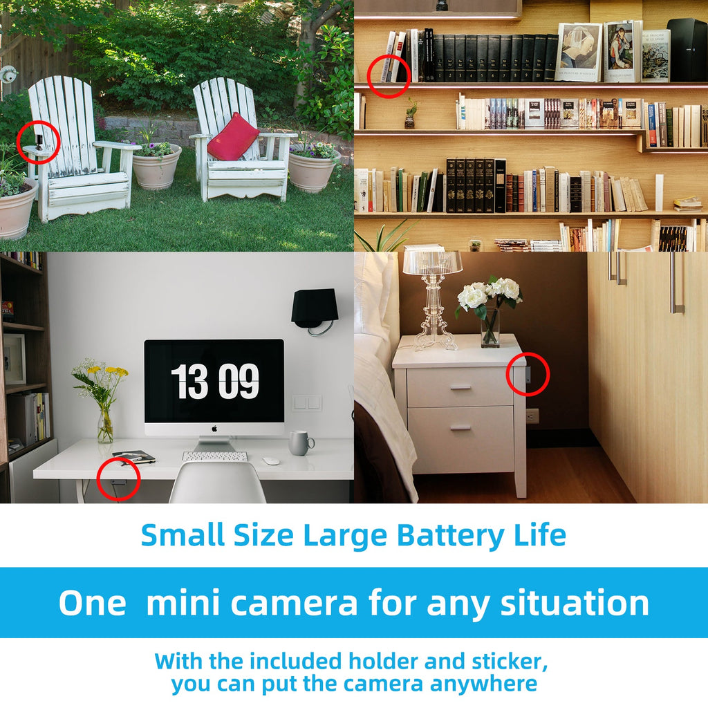 LIZVIE Wireless Small Home Camera with Motion Detection, Wireless APP Real Time View-M2 - Myhiddeneyes