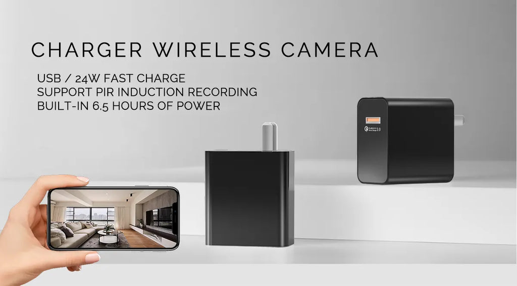 4K Spy Camera Charger | WiFi Hidden Camera QC3.0 Fast Charger - Myhiddeneyes